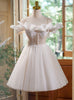 Tulle Lace Spaghetti Straps Homecoming Dress