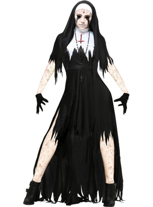 Halloween Zombie Nun Costume Cosplay