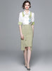 Heavy Industry Embroidered Shirt Skirt Suit