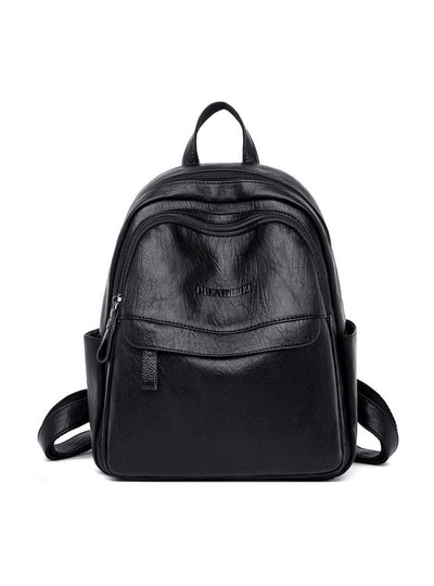 Large-capacity Travel Soft Leather Backpack