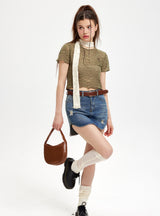 Short Letter Slim T-shirt