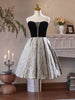 A-Line Black Velvet Homecoming Dress