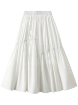 Irregular Pleated Elastic Waist Skirt