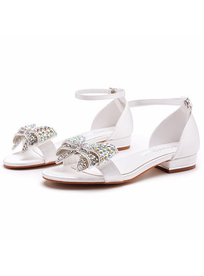 2 cm Bridal Rhinestone Bow Sandals