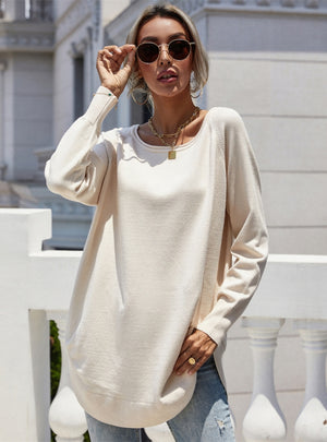 Solid Color Loose Large Size Sweater