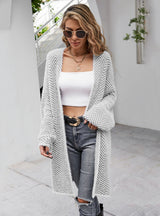 Loose Cardigan Solid Color Knitted Jacket