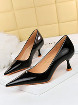 Women's Glossy Patent Leather Shoes