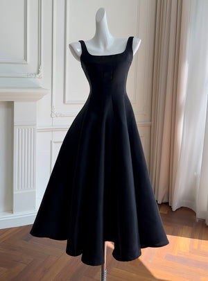 Black Retro Slim Sling Dress