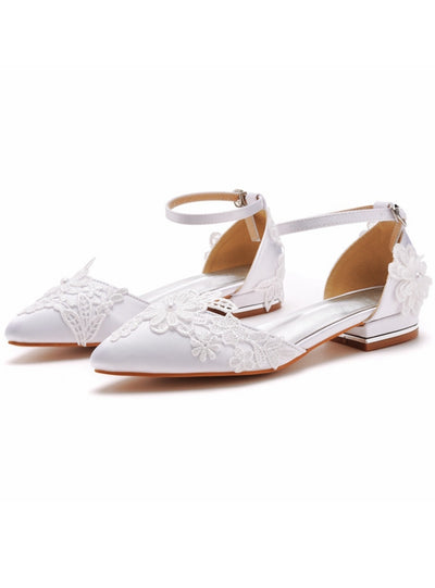 2 cm Flat Heel Casual Pointed Wedding Sandals