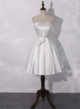 Black Satin Sweetheart Homecoming Dress