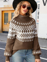 Turtleneck Pullover Loose Retro Sweater
