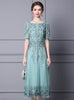 Green Tulle Appliques Beading Mother Of The Bride Dress