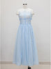 Light Blue Tube Top Suspender Dress