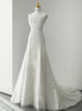 Sexy White Tulle Lace Strapless Wedding Dress