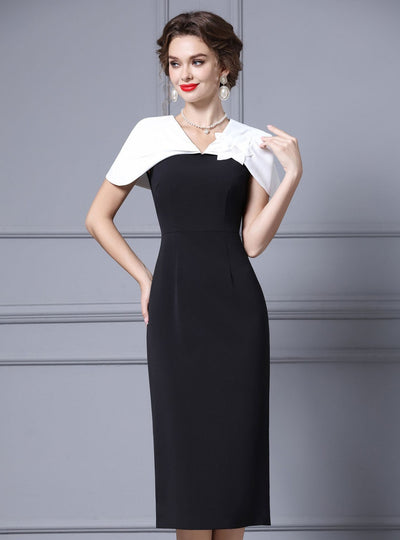 Black V-neck Beading Mother Of The Bride Dress