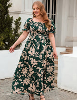 Large Bohemian Print Casual Dress