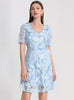 V-neck Slim Lace Short Dress