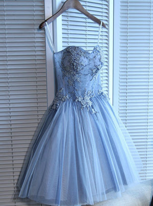 Tulle Strapless Beading Homecoming Dress
