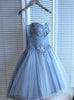 Tulle Strapless Beading Homecoming Dress