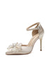 Diamond Bow One-word Buckle Sandals