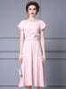Pink Short Sleeve Mother Of The Bride Dress