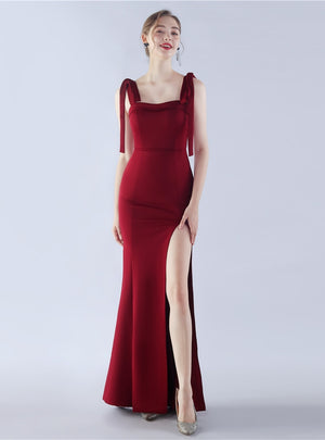 Women Split Straps Prom Dress