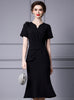 Black Mermaid Appliques Mother Of The Bride Dress