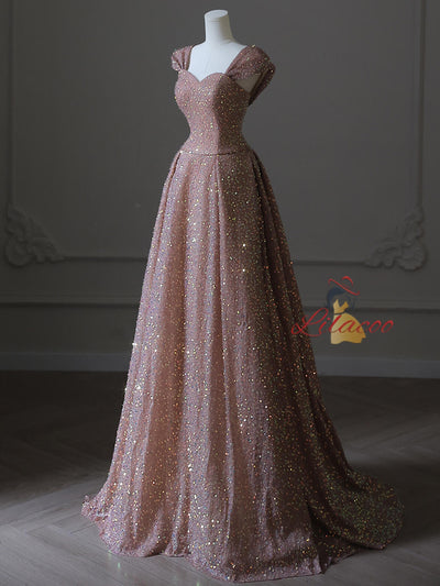 Fashion Sequins Straps Prom Dress