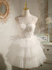 Tulle Sequins Appliques Homecoming Dress