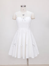 Slim Short Sling Bow Short Dress