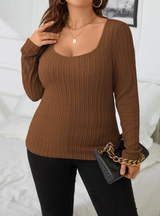 Slim Knit Long Sleeve T-shirt