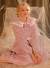Flannel Lace Stitching Pleated Nightdress