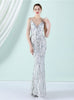 Sling Sequins Beading Long Slim Dress