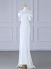 White Mermaid Off the Shoulder Wedding Dress