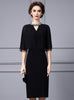 Black Beading Mother Of the Brides Dress
