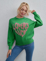 Leisure Love Contrast Loose Sweater