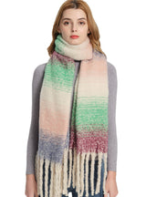 Thick Tassel Gradient Scarf Shawl