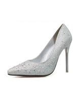 Pointed Diamond Rhinestone Wedding Shoes