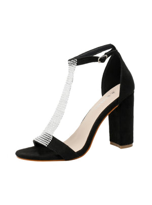 Rhinestone Thick Heel Sandals