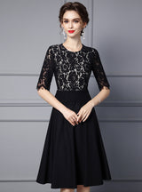 Black Lace Mother Of The Bride Dress