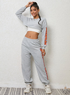 Sports Long Sleeve Top Pant Two-piece Suit