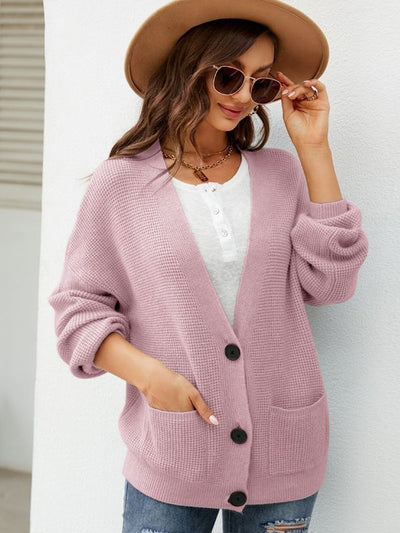 Loose V-neck Sweater Cardigan Coat