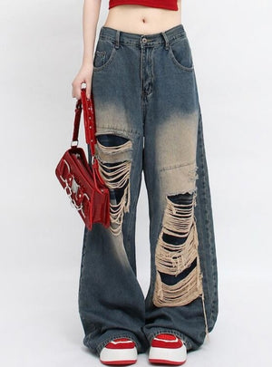 Broke Jeans Retro Wide-leg Pants