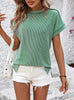 Round Neck Twisted Short Sleeve Loose T-shirt