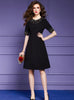 Black Short Sleeve Mother Of The Bride Dress