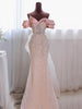 Pink Mermaid Sequins Prom Dress