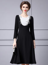 Black Long Sleeve Mother Of The Bride Dress