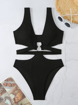 Sexy Solid Color Slim One-piece Bikini