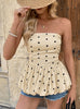 Polka-dot Halter Top Splicing Tube Top Vest