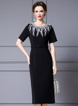 Burgundy Beading Mother Of The Bride Dress